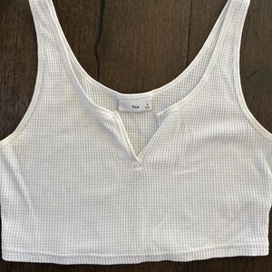 Small Aritzia Waffle Knit Cropped Tank Top